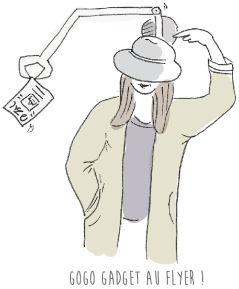 Illustration pour l'idée de travail en PVT au Japon distribuer des flyers dans les rues de Tokyo