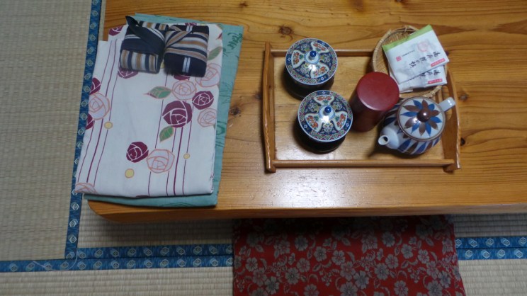 Dans notre ryokan du village de Yonohira près de Yufuin, Kyushu