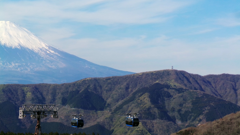 Vu sur le mont Fuji du téléphérique d'Hakone, Japon