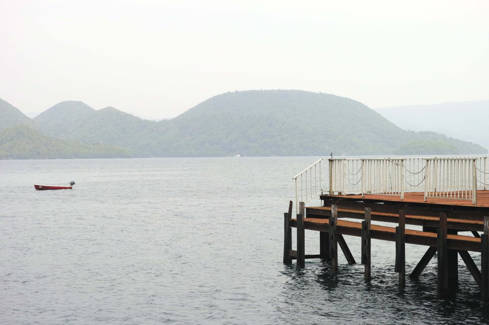 Le lac Toya, Hokkaido, Japon.